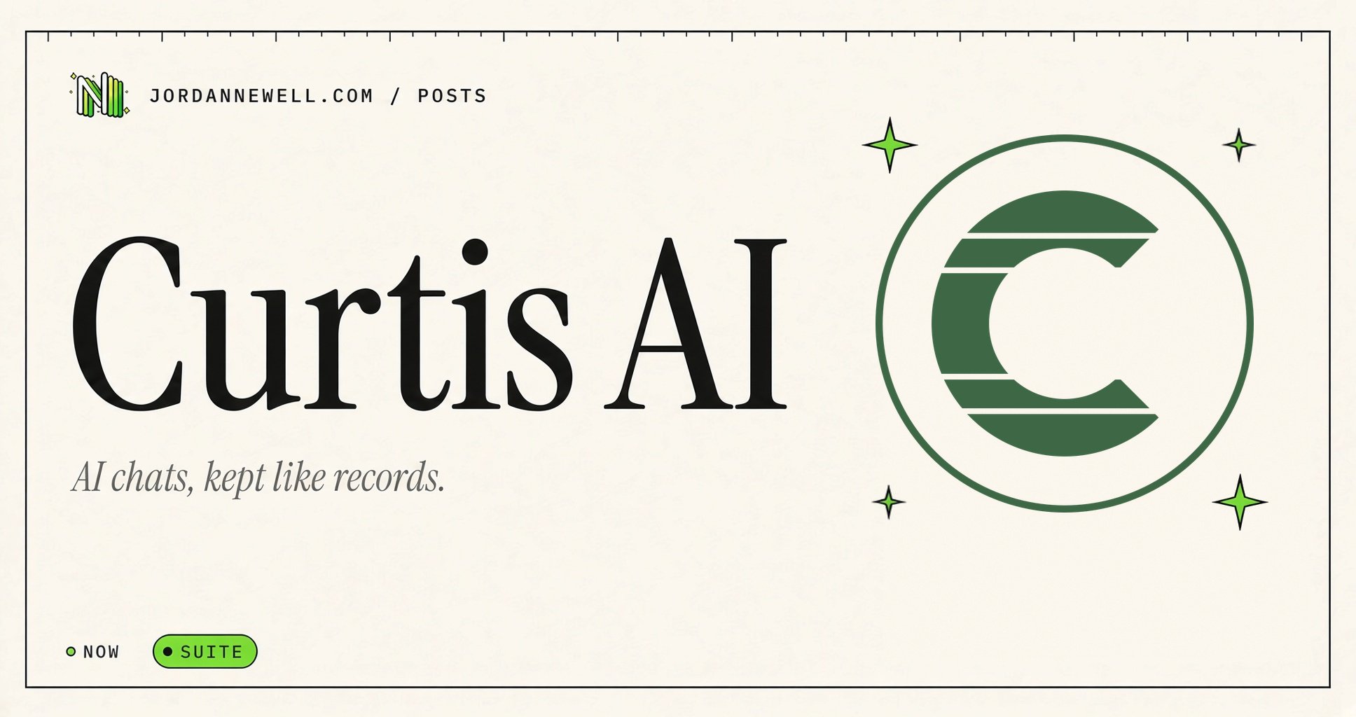 Curtis — AI chats, kept like records.